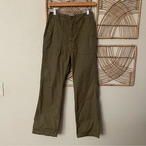 Doen Walker Pant Boscage Green Cargo Women's Sz 27 B39